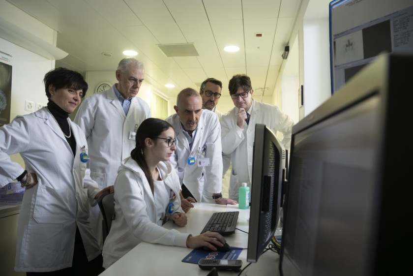 Lo staff della Medicina nucleare all’ospedale Regionale di Lugano (foto TiPress)